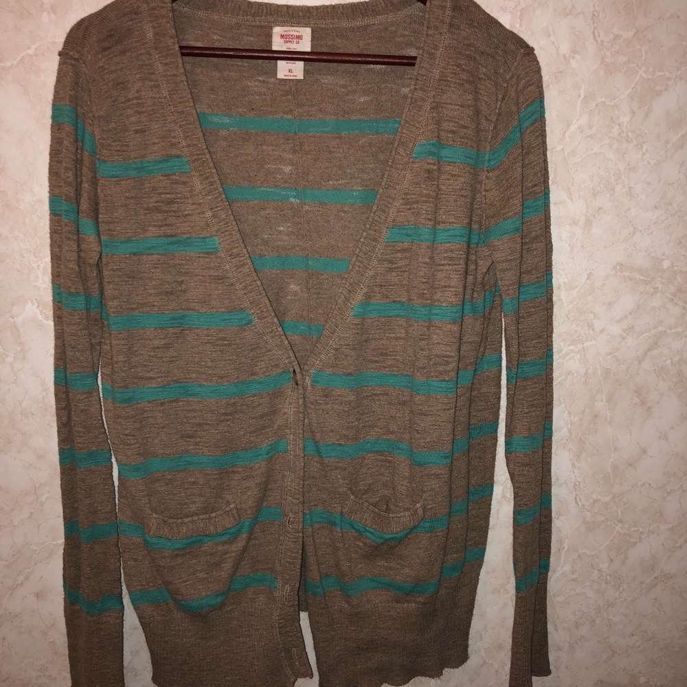 🌻 Blue & Brown Striped Cardigan 🌻